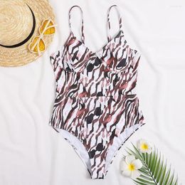 Women's Swimwear 2024 Sexy Underwire Women Leopard Cow Print Push Up One Piece Swimsuit Beach Bathing Suit Backless Bodysuit Monokini