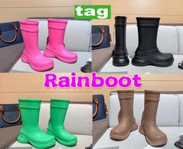 Paris Snow Boots RainBoots Men Women Rain Boots Designer RainBoot 20MM Arch EVA Rubber Boot Thick Bottom NonSlip ThighHigh 8241814