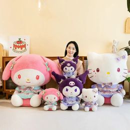 Wholesale 35cm super cute summer kitten plush toy kuromi decoration gift sofa throw pillow game prizes