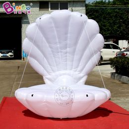 Inflatable light, white seashell cartoon, air mold expansion simulation, luminous seashell pearl hotel decoration