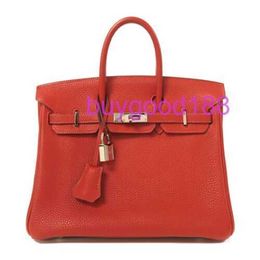 Aa Biriddkkin Delicate Luxury Womens Social Designer Totes Bag Shoulder Bag 25 Handbag Tote Bag Togo Red Fashion Womens Bag