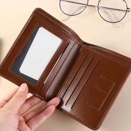 Wallets Genuine Leather Vintage Wallet Men With Coin Pocket Short Small Zipper Walet Card Holders Man Purse