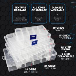 Storage Bags Plastic Box 10-24 Grids Jewellery Organiser Eco-Friendly PP Transparent Jewellry Screw For Pills Key Coin