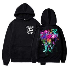 Men's Hoodies Sweatshirts Rock Band Gorillaz Printed Hoodie Mens Y2k Hoodie Hip Hop Street Clothing Hooded Sweatshirt Harajuku Pullovers Unisex Clothing Q240521