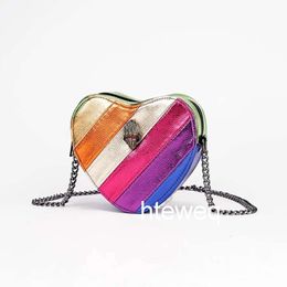 Mini Kurt Geiger Women Eagle Heart Rainbow shoulder Bags small Leather Chains Flap Small Handbag clutch bag Diamond designer bags for women luxury crossbody