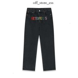 Vetements pants Men Jeans Real High Quality Men Women Survetements Designer Jeans Fashion Pants Embroidered Lettered Straight Leg Pants vetements t shirt 843