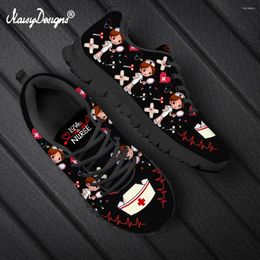 Casual Shoes Noisydesigns Brand Design Women Sneakers Cute Care Print Soft Comfortable Flats For Teens Light Mesh