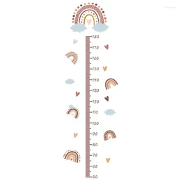 Decorative Figurines Rainbow Growth Chart For Kid Wall Stickers Measure Height Ruler Nurserys Room 50LB