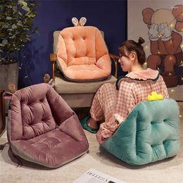 Pillow Four Seasons Universal Thicken Siamese Chair Cartoon Shape Office Sedentary Lumbar Support Pads Home Decor Stool Mats