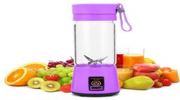 380ml Portable Blender Home USB Rechargeable 4Blade Electric Fruit Extractor Juice Mini Blender Bottle Kitchen Accessories T200529773822