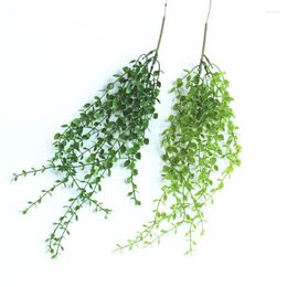 Decorative Flowers Simulation Plants Green Wall Hanging Decoration Balcony Ceiling Landscape Plastic Wickers Eucalyptus