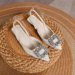 Summer Wind Fairy Fashion Rhinestone Sandals High Heels Gentle Women s All match Plussandals fed Pluandal