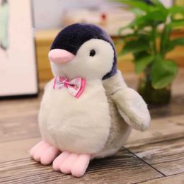 Plush Dolls 1pc Cute Soft Penguin Plush Toys Big Stuffed Cartoon Animal Doll Bow Tie Penguins Toy for Kids Pillow Baby Girls Birthday Gift H240521 1FRE