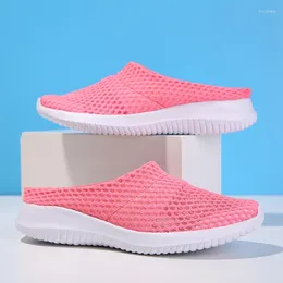 Slippers Women Mesh Lightweight Shoes Woman Wedge Female Air Cushion Sandals Thick Bottem Casual Sneakers Plus Size 42