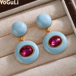 Dangle Earrings Fashion Jewelry Vintage Temperament Purple Blue For Women Accessories Gifts