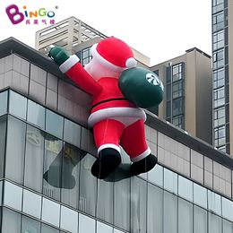 Factory direct sales inflatable climbing Santa Claus cartoon air model Christmas holiday themed mall decoration