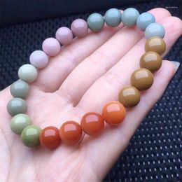 Link Bracelets 8.5MM Natural Gradient Alashan Agate Bracelet Handmade Fortune Energy Bangle Mineral Woman Amulet Jewelry Gift 1PCS