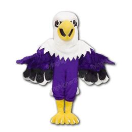 Halloween Purple Eagle Mascot Costume Adult Size Cartoon Anime theme character Carnival Unisex Dress Christmas Fancy Performance Party Dress