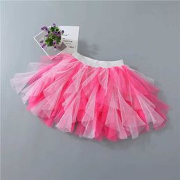 Skirts Short Baby Girls Tutu Skirts For Girl Fashion Elastic Colorful Princess Tulle Skirt Kid Ball Gown Skirts Children Clothing Y240522