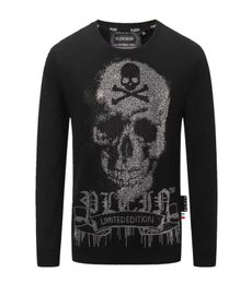 PLEIN BEAR Brand Men's Hoodies & Sweatshirts Warm Thick Sweatshirt Hip-Hop Loose Characteristic Personality PP Skull Pullover Rhine Luxury Men's Hoodie 211597524737