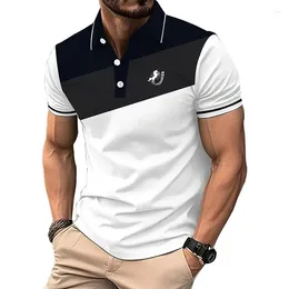 Men's Polos Summer Casual Slim Fit Flip Collar Fashionable Polo Shirt