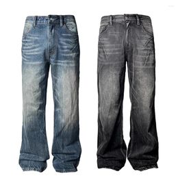 Men's Jeans Straight Leg Men Streetwear Vintage Trousers 2024 Summer Fashion Loose Oversized Casual Y2k Original Street Denim Pants