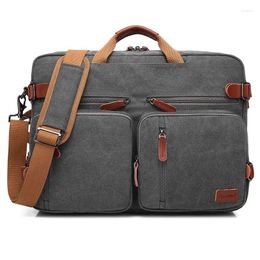 Backpack Convertible Shoulder Messenger Bag Handbag Business Briefcase Multi-Functional Travel Rucksack Fits 17.3 Inch Laptop