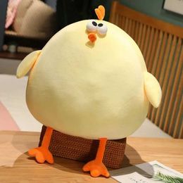 Plush Dolls Squishy Yellow Chick Doll Stuffed Fatty Soft Chicken Animal Plush Toy Elastic Pillow Cuddly Toy Comforting Birthday Gift H240521 X2X3