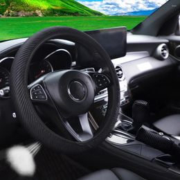 Steering Wheel Covers 3 Pcs/ Set No Inner Ring Breathability Car Four Seasons Cloth Hand Brake Gear Cover Accessories