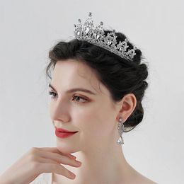 Hair Clips Elegant Rhinestone Bridal Crwon Tiara For Women Crystal Princess Crown Accessories Wedding Party Head Jewelry