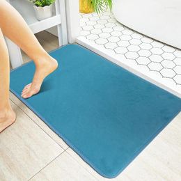 Carpets Thickened Bathroom Door Mat Modern Simple Solid Color Coral Velvet Carpet Kitchen Foot Rug Livingroom Sofa Floor Protection