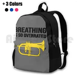 Backpack Flugelhorn-Breathing Is So Overrated-Marching Band Concert Outdoor Hiking Riding Climbing Sports Bag Flugelhorn