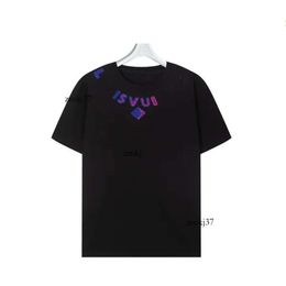 Louiseviution Shirt Summer Paris Mens Lvse T-Shirts Designer Tee Luxury Flocking Letter Tshirt Lvlies T Shirt Classic Fashion Green Womens Short Sleeve 998