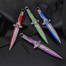 LED Swords/Guns Valorant VCT LOCK//IN 18cm Mercy Blade Uncut Alloy Mili Tary Tactical Safe Knives B Song Swords Model for Boys Toys T240521