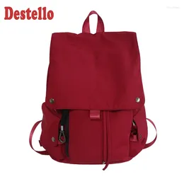 Backpack Student Female Classic Large Capacity Waterproof Unisex Interior Compartment School Fashion Casual