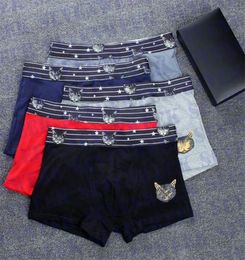 Cat Pattern Mens Underwear Boxers Briefs Cotton Underpants Sexy Male Underwears Soft Comfortable Men Boxer6886161