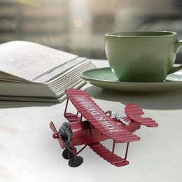 Aircraft Modle Double plane metal model decoration Aeroplane photo prop pendant tabletop toy glider S2452344 S5452138