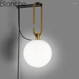 Wall Lamp Post Modern Simple Minimalism Nordic Glass Ball Led Sconce Light Fixtures Bedroom Bedside Mirror Home Decor