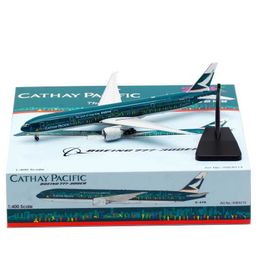 Aircraft Modle Diecast Metal Alloy 1/400 Scale B777-300ER B-KPB Cathay Airline Aircraft B777 Plane Model Toy Aeroplanes For Collection Y240522
