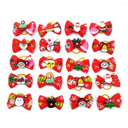 Dog Apparel 30pcs Christmas Hair Band: Tie Puppy Cloth Ring Rope ( Mixed Style )