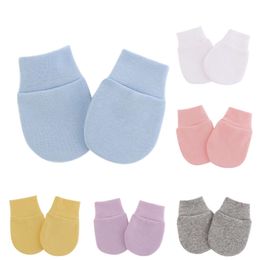 2PCS Baby Anti Scratching Soft Cotton Gloves Newborn Protection Face Scratch Anti-Grab Mittens Kids Infant Handguard Supplies L2405