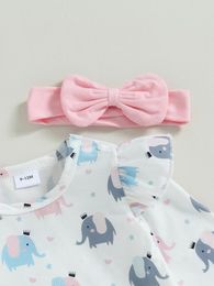 Clothing Sets Cute Infant Girls Outfit Floral Print Bodysuit Ruffled Skirt And Matching Headband - Adorable 3-Piece Set For Baby