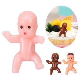 Dolls 10 Cute Gifts Party Ice Cube Baby Shower King Cake Baby Mini Plastic Baby Doll S2452202 S2452203