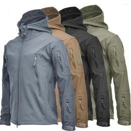 Men's Jackets Men Jacket Camouflage Long Sleeve Hood Coat Thick Windproof Zipper Male Windbreaker Clothing