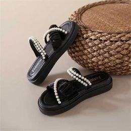 Casual Shoes Thick Heeled Slip Resistant Women's Luxury Number 34 Slippers White Woman Sandals Flip Flops 2024 Sneakers YDX1