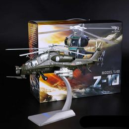 Aircraft Modle New Z-10 Universal Alloy Combat Helicopter Model Simulation Die Casting Metal Flying Siege Helicopter Model Childrens Toy Gifts S2452204