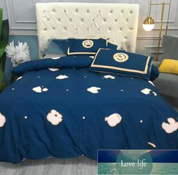 Duvet Cover Fashion otton Four-Piece Cotton Bed Sheet Large Plate Printing Quilt Cover Gift Foreign Trade