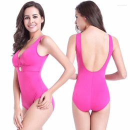 Women's Swimwear Buckled Centre Swimming Clothes For Fat MM Large Women Swimsuit Big Female Plus Size XXXL Bathing Suits