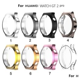 Cases Tpu Soft Fl Er Protector Case Shell Edge Frame For Huawei Watch Gt 2 Pro Strap Band Gt2 Protective Bumper Drop Delivery Cell P Dhktm