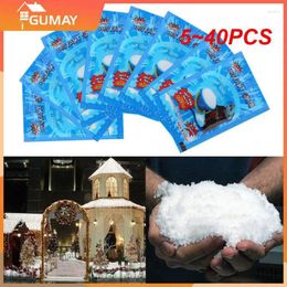 Christmas Decorations 5-40PCS Artificial Snowflakes Instant Snow Powder Party Supplies For Home Wedding Decoration